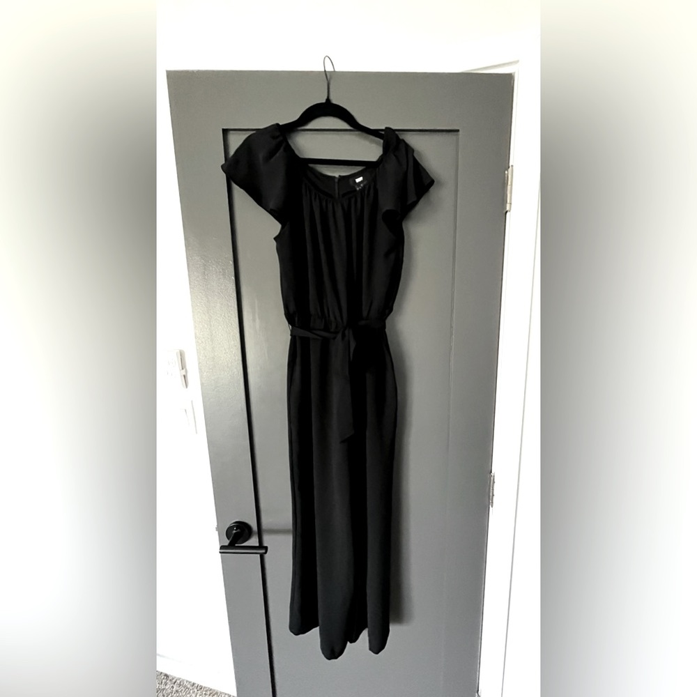Women’s jumpsuit, romper, black, Wideleg, crop